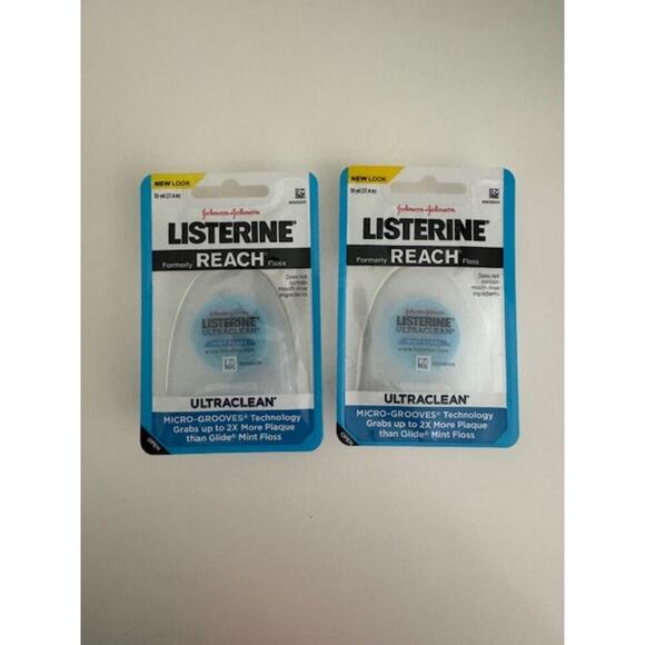 Listerine REACH Ultraclean Mint Floss 30 Yards - 2 Pack- New - Picture 3 of 6